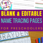 Blank Name Tracing Worksheets For Preschool Editable PDF For Free