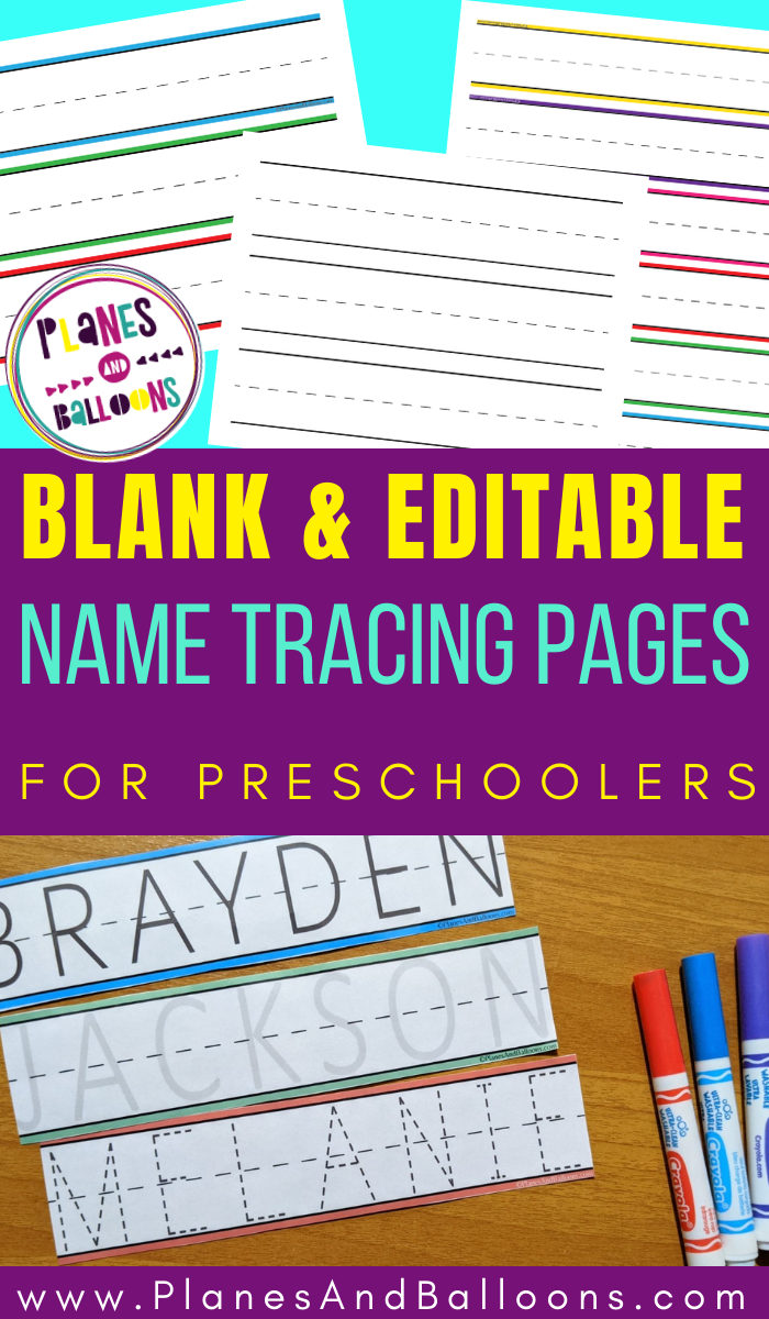Blank Name Tracing Worksheets For Preschool Editable PDF For Free 