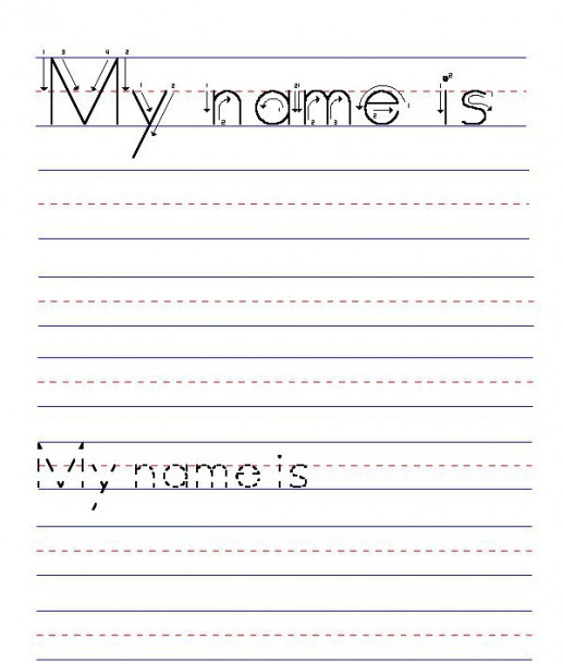 Blank Name Tracing Worksheets