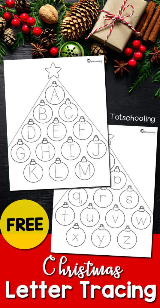 Christmas Letter Tracing Sheets Totschooling Toddler Preschool 