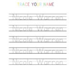 Custom Name Tracing Worksheet Homeschool Tracing Sheet Etsy UK