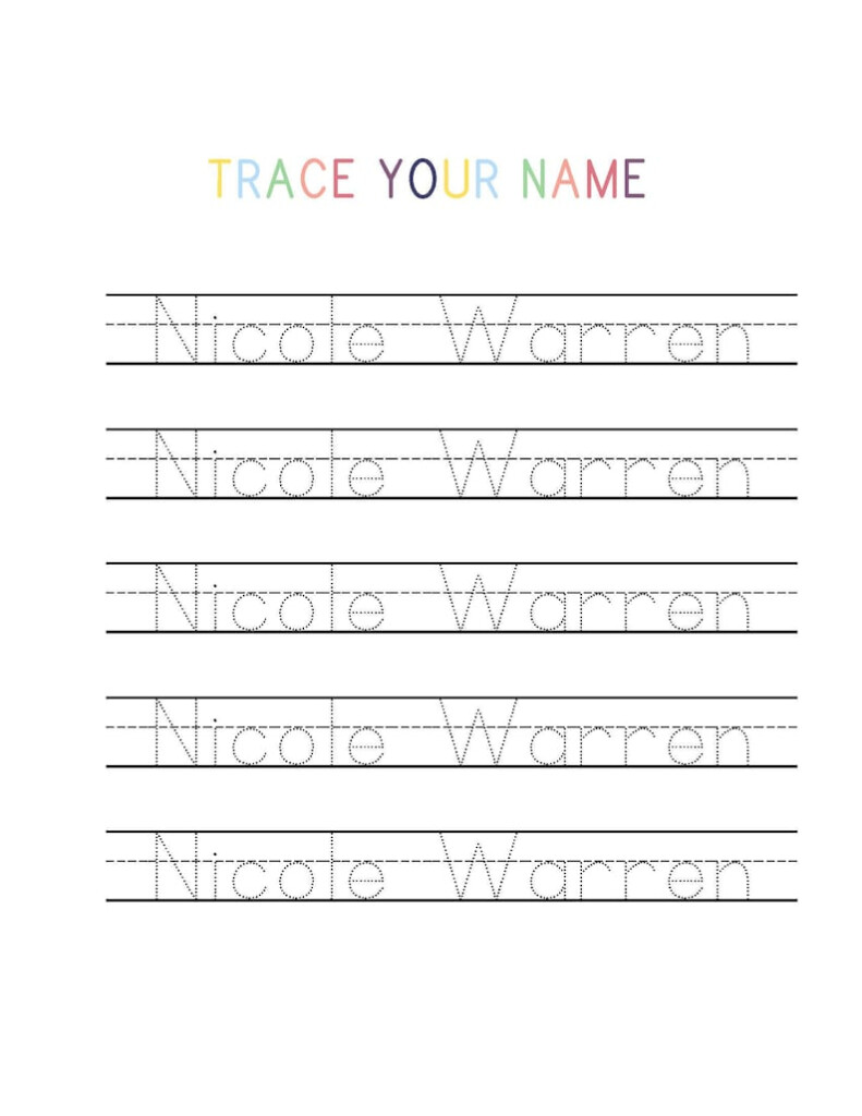 Custom Name Tracing Worksheet Homeschool Tracing Sheet Etsy UK