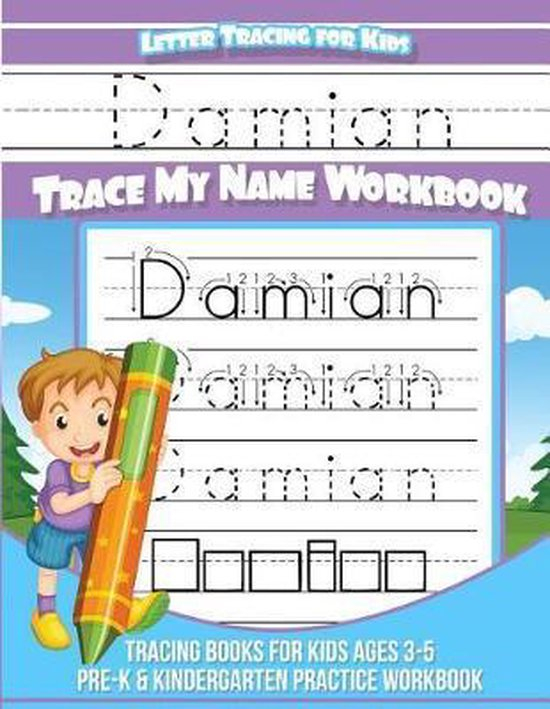 Damian Letter Tracing For Kids Trace My Name Workbook Damian Books 