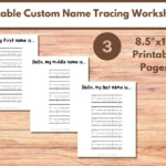 Editable Custom Name Tracing PDF Worksheet In Canva For Etsy