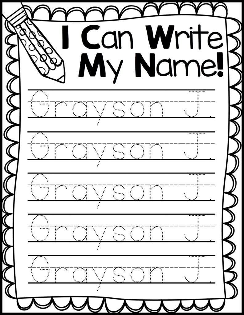 Editable Name Tracing Preschool AlphabetWorksheetsFree