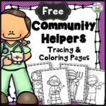 Free Community Helpers Tracing And Coloring Pages Community Helpers