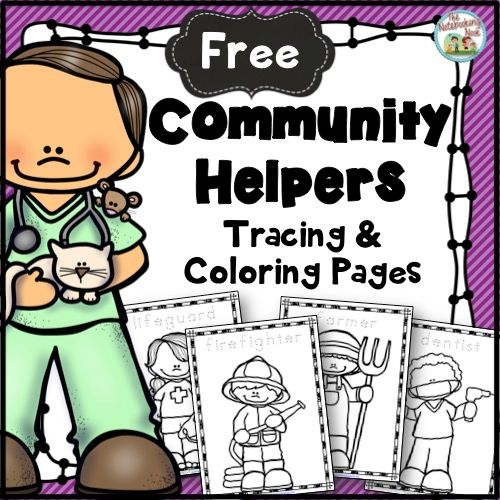 Free Community Helpers Tracing And Coloring Pages Community Helpers 