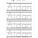 Free Dotted Names For Preschool With Lines Preschool Worksheets