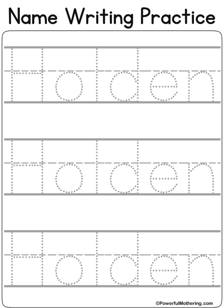 Free Name Tracing Worksheets Printable ABIEWTP