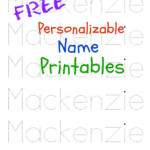 Free Printable Name Tracing Worksheets For Preschoolers Printable