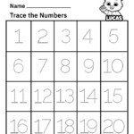 Free Printable Numbers 1 20 Worksheets Printable Blog