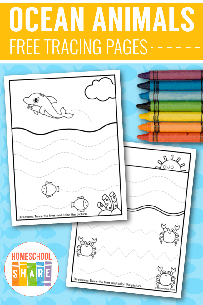 Free Printable Ocean Tracing Worksheets The Keeper Of The Memories 