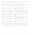 Glory Traceable Name Worksheet Doctor Art Preschool