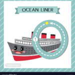 Letter O Uppercase Tracing Ocean Liner Royalty Free Vector