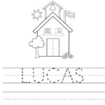 LUCAS Worksheet Twisty Noodle I Love School Preschool Names