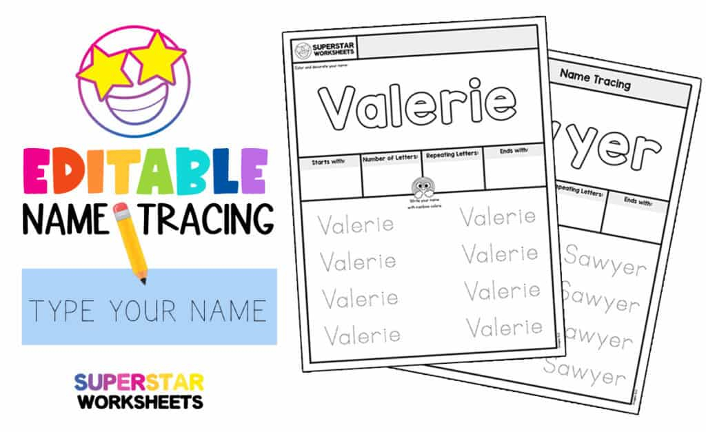 Name Spelling Custom Personalized Name Spelling Worksheet Printable 