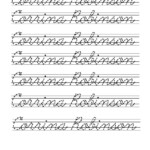 Name Tracing Victorian Modern Cursive Free Name Tracing Worksheets