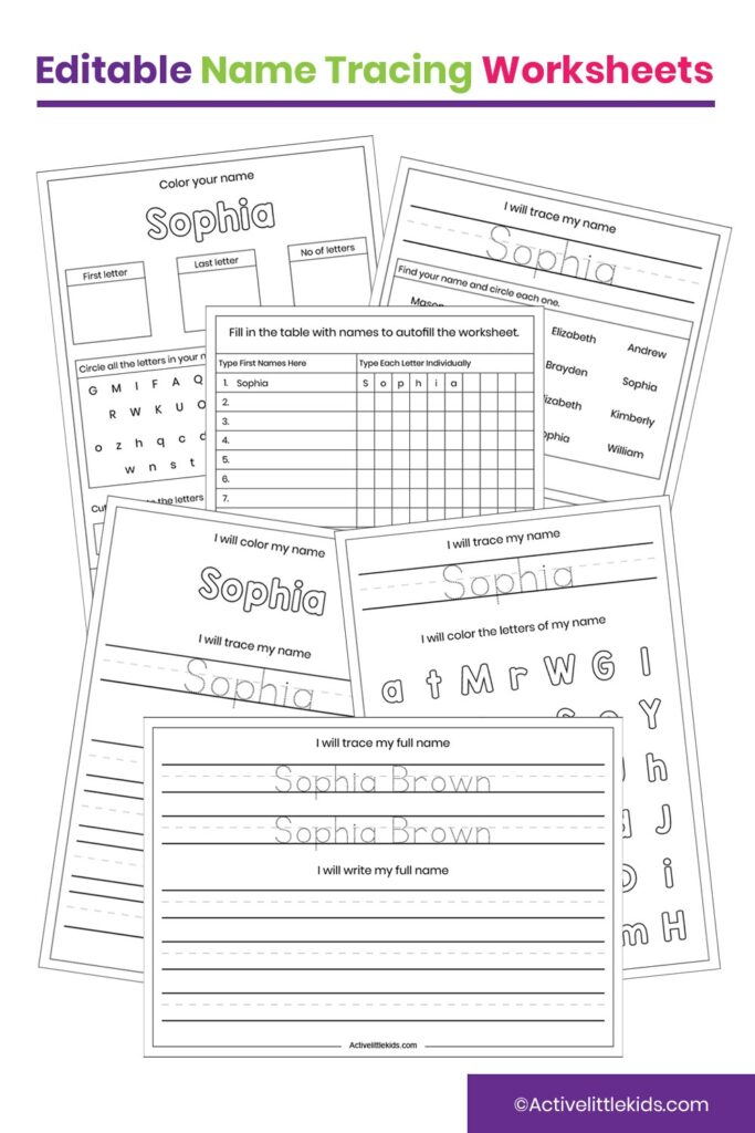 Name Tracing Worksheet Evans Nametracing Worksheets