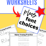 Name Tracing Worksheet Printable FREE Font Choices Name Tracing