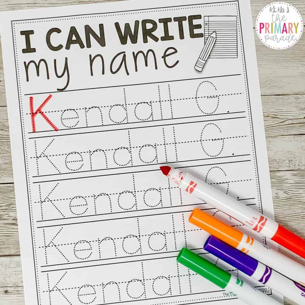 Name Writing Practice Editable Tracing Template Name Writing 