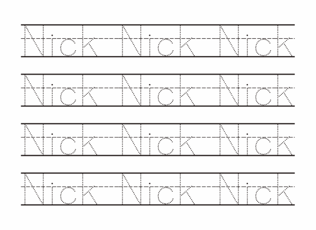 Nicholas Name Tracing Worksheets Nametracing Worksheets