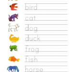 Penmanship animals png 2480 3508 Free Preschool Worksheets