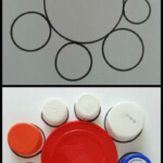 Play Create Explore Tracing Bottle Caps And Lids To Make An Outline