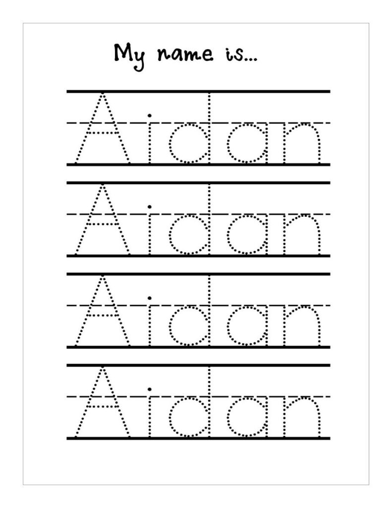 Pre K Name Tracing Sheets AlphabetWorksheetsFree