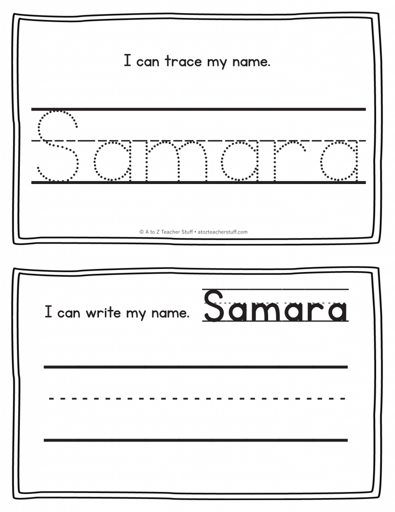 Samara Name Printables For Handwriting Practice A To Z Teacher