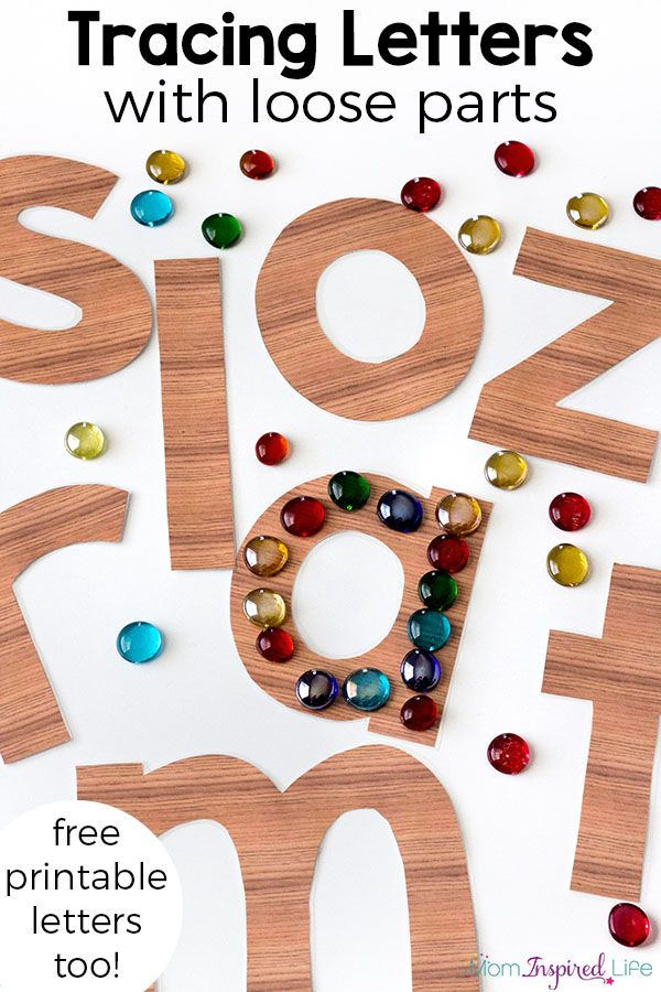 Tracing Letters With Loose Parts Is A Great Way For Preschool And 