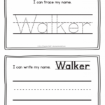 Walker Name Printables For Handwriting Practice A To Z Teacher