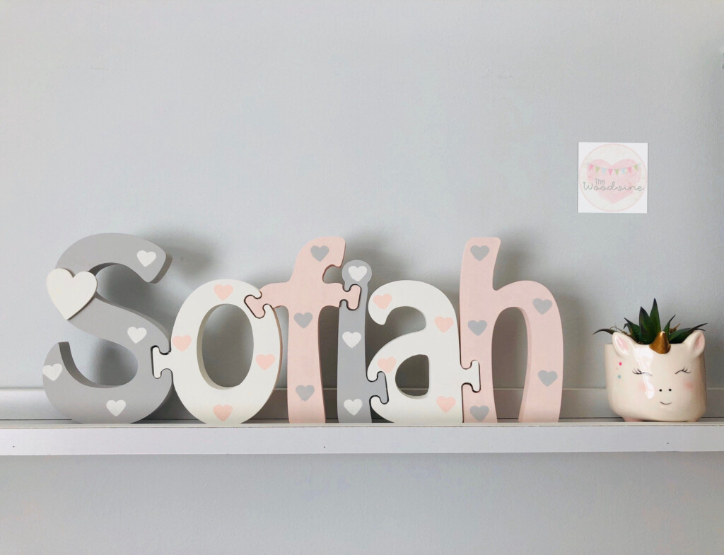 Wooden Jigsaw Name Childs Bedroom Decor Nursery Decor Etsy UK In 2022 